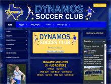 Tablet Screenshot of dynamossoccer.com